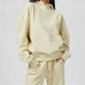 WeWoreWhat Activewear Oversized Hoodie Sweatshirt Top In Hay Yellow XS NWT
